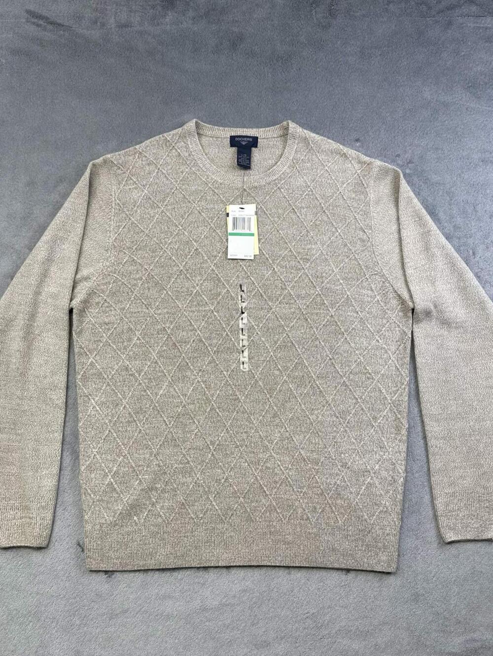 Dockers Men's Diamond Pattren Crewneck Sweater